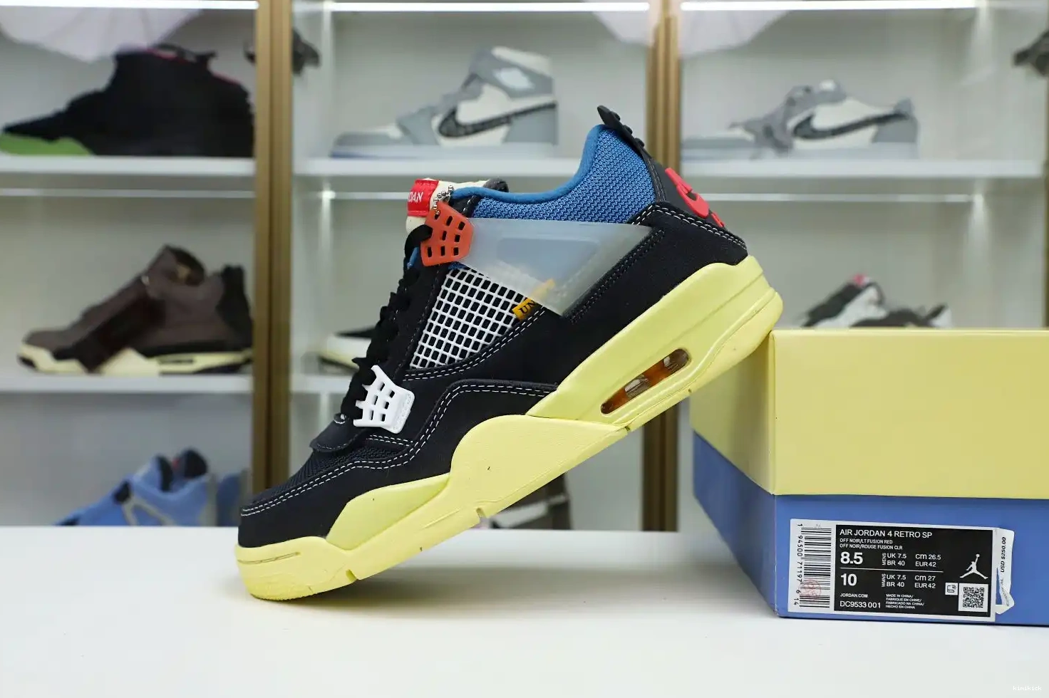 X NOIR' RETRO Kimikick UNION LA AIR 4 'OFF JORDAN 0527